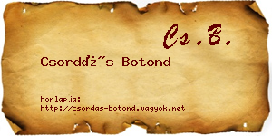 Csordás Botond névjegykártya