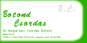 botond csordas business card